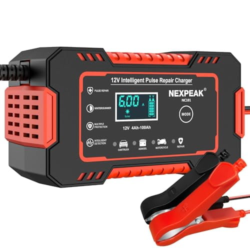 NEXPEAK NC101 Car Battery Charger, Smart Battery Trickle Charger
