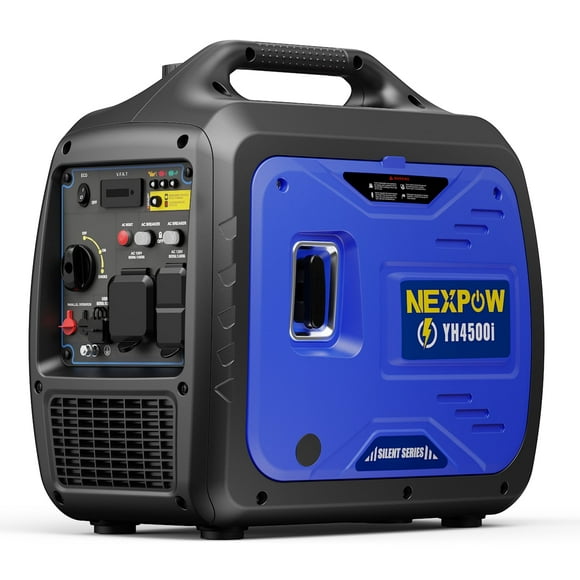 NEXPOW 5000W Portable Inverter Generator with CO Sensor, Gasoline Power Quiet Lightweight for Backup Home & Camping, RV Ready Outlet, Eco-Mode Feature, Parallel Capability