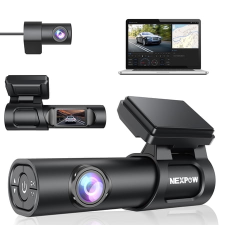 NEXPOW 4K+1080P Dash cam Front and Rear,Dual Dash Camera for Cars, with Built-in GPS, IR Night Vision, 1.47? IPS Screen, Loop Recording, WDR, 24H Parking Mode