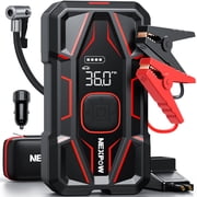 NEXPOW 6000A Jump Starter with Air Compressor, 160 PSI Portable Car Battery Jump Starter for All Gas and 12.0L Diesel Engines, 29800mAh Jump Box with Auto Shut-Off, LED Light