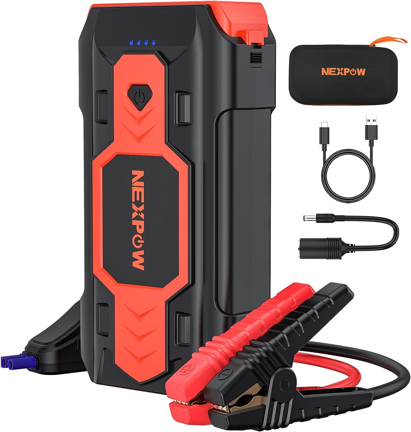 GOOLOO Car Battery Jump Starter,4500A Peak Jump Starter with USB Quick  Charge (for 10L Gas or Up to 8L Diesel),GE4500 12V Jumper Pack with LED  Light