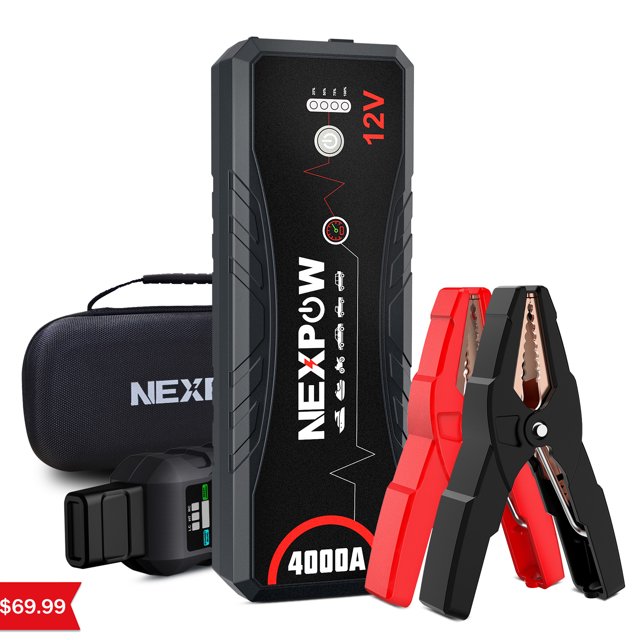 NEXPOW Battery Jump Starter, 4000A Peak 24000mAh Jump Starter (for All
