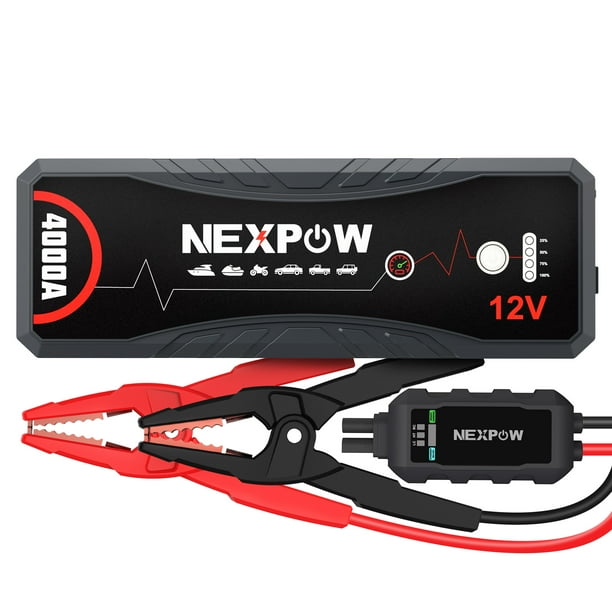 NEXPOW Battery Jump Starter, 4000A Peak 24000mAh Jump Starter (for All
