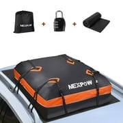 NEXPOW Car Rooftop Cargo Carrier Bag, 15 Cubic Feet 100% Waterproof Heavy Duty 840D Car Roof Bag for All Vehicle with/Without Racks