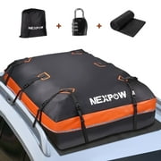 NEXPOW Car Rooftop Cargo Carrier Bag, 21 Cubic Feet Waterproof Heavy Duty 840D Car Roof Bag for All Vehicle with/Without Racks