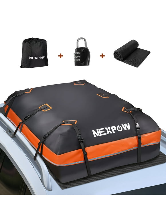 NEXPOW Car Rooftop Cargo Carrier Bag, 21 Cubic Feet 100% Waterproof Heavy Duty 840D Car Roof Bag for All Vehicle with/Without Racks