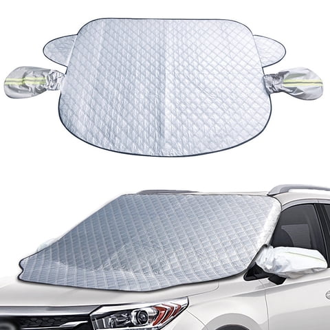 NEXPOW Car Windshield Cover, Snow Cover with Side Mirrors Cover, Windshield Shade with Magnetic Edges for Car SUV CRV Trucks