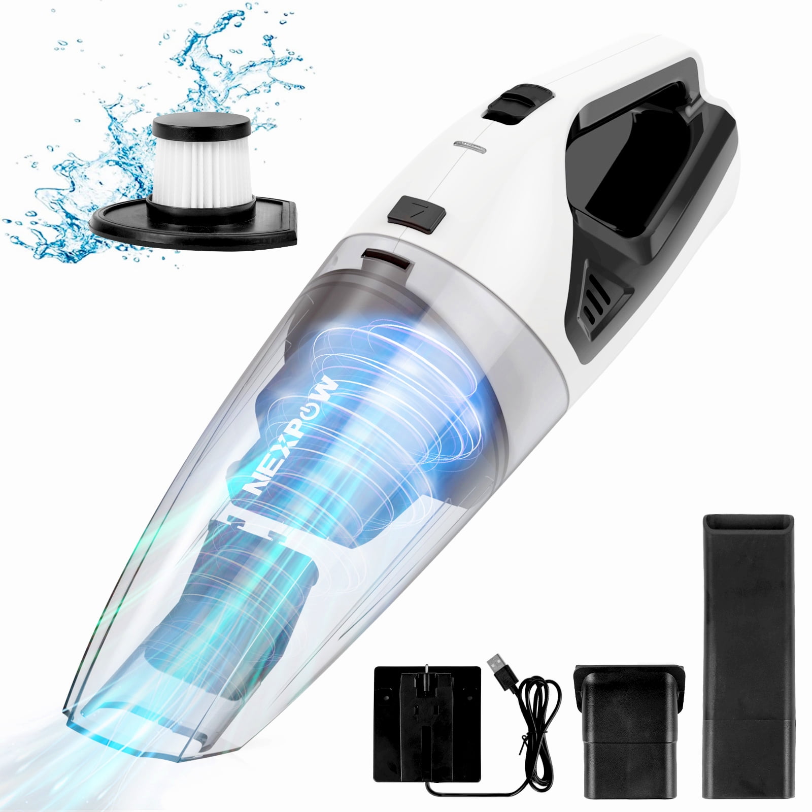 Ganiza Car Vacuum Cordless Rechargeable, Handheld Vacuum with XL Dust Cup,  Large-Capacity Battery, 2 HEPA Filter, Portable Car Vacuum Cleaner High  Power for Car Home and Office - Coupon Codes, Promo Codes