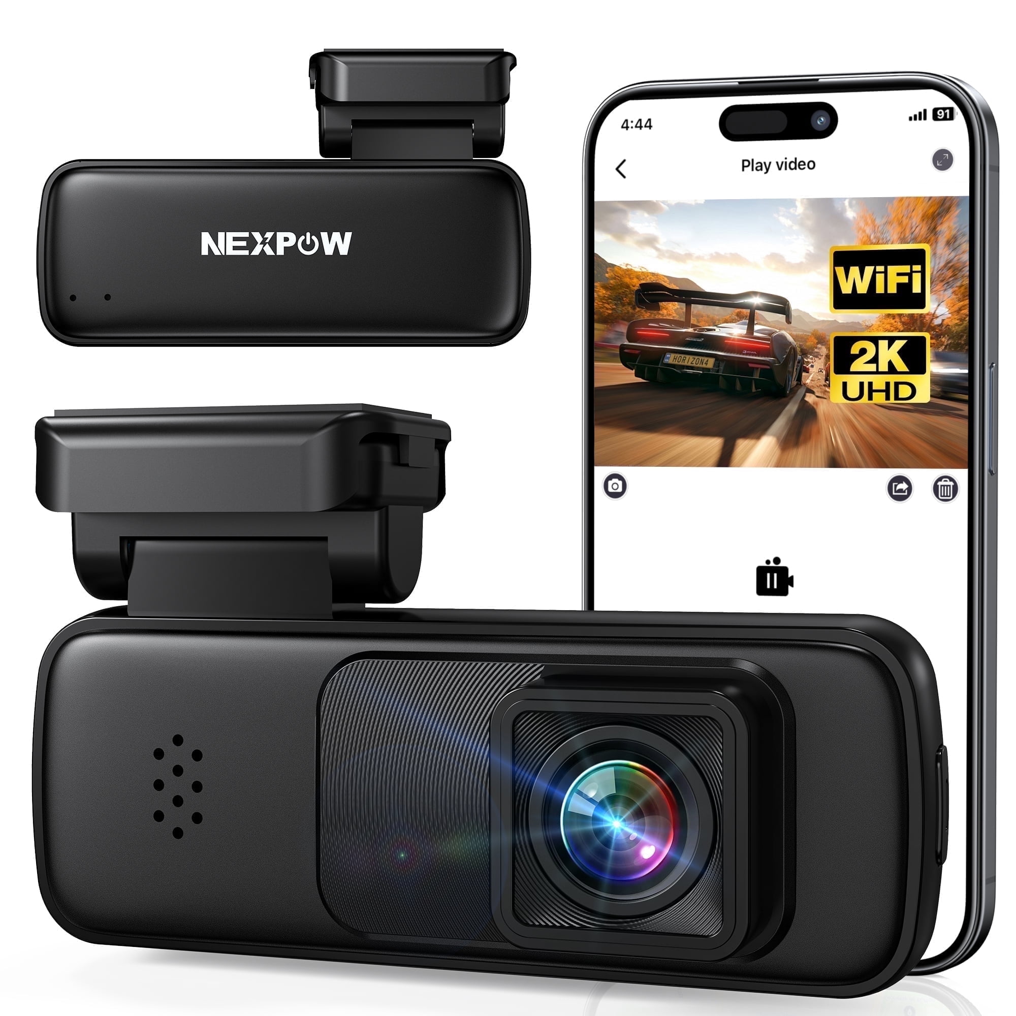 Walmart Black Friday Deals 2025 - NEXPOW 2K Wifi Front Dash Cam with Voice Control,Dash Camera for Car with App,24H Parking Mode,G-Sensor,Loop Recording,IR Night Vision
