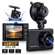 Nexpow Dash Cam Front & Rear 1080P Full HD Night Vision, Parking Mode, G-Sensor, Loop Recording, WDR, 3-inch LCD