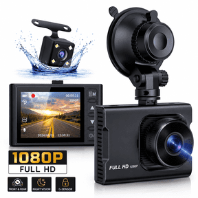 Nexpow Dash Cam Front & Rear 1080P Full HD Night Vision, Parking Mode, G-Sensor, Loop Recording, WDR, 3-inch LCD