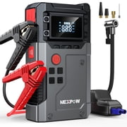 NEXPOW 3500A Car Jump Starter with Air Compressor, 12V Portable Battery Booster 9.0 Gas/8.0L Diesel with Emengency LED Light, 150PSI Air Pump for Cars