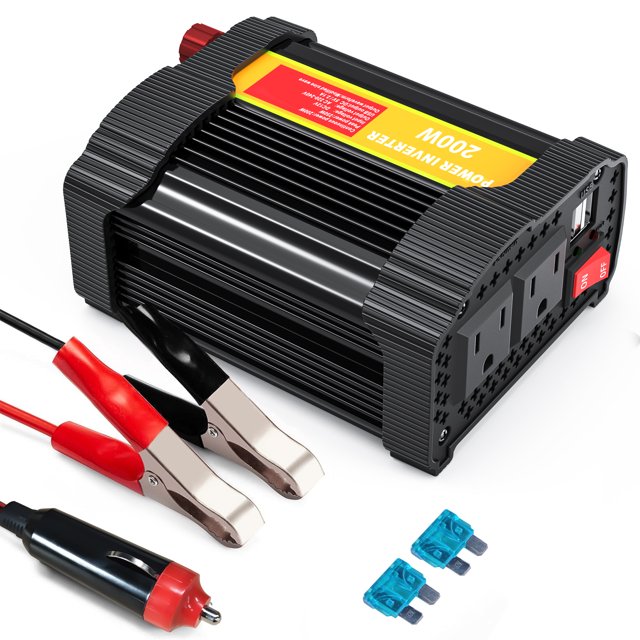 NEXPOW Power Inverter 400W Peak DC 12V to 110V AC Car Power Inverter with Dual USB Ports