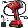 thumbnail image 1 of NEXPOW 160PSI Cordless Tire Inflator Portable Air Compressor, Air Pump for Car Tires with Removable 21V Battery, 12V DC Dual Power, Digital Gauge, Auto Shut-Off, LED Light for Bikes & Balls, 1 of 8