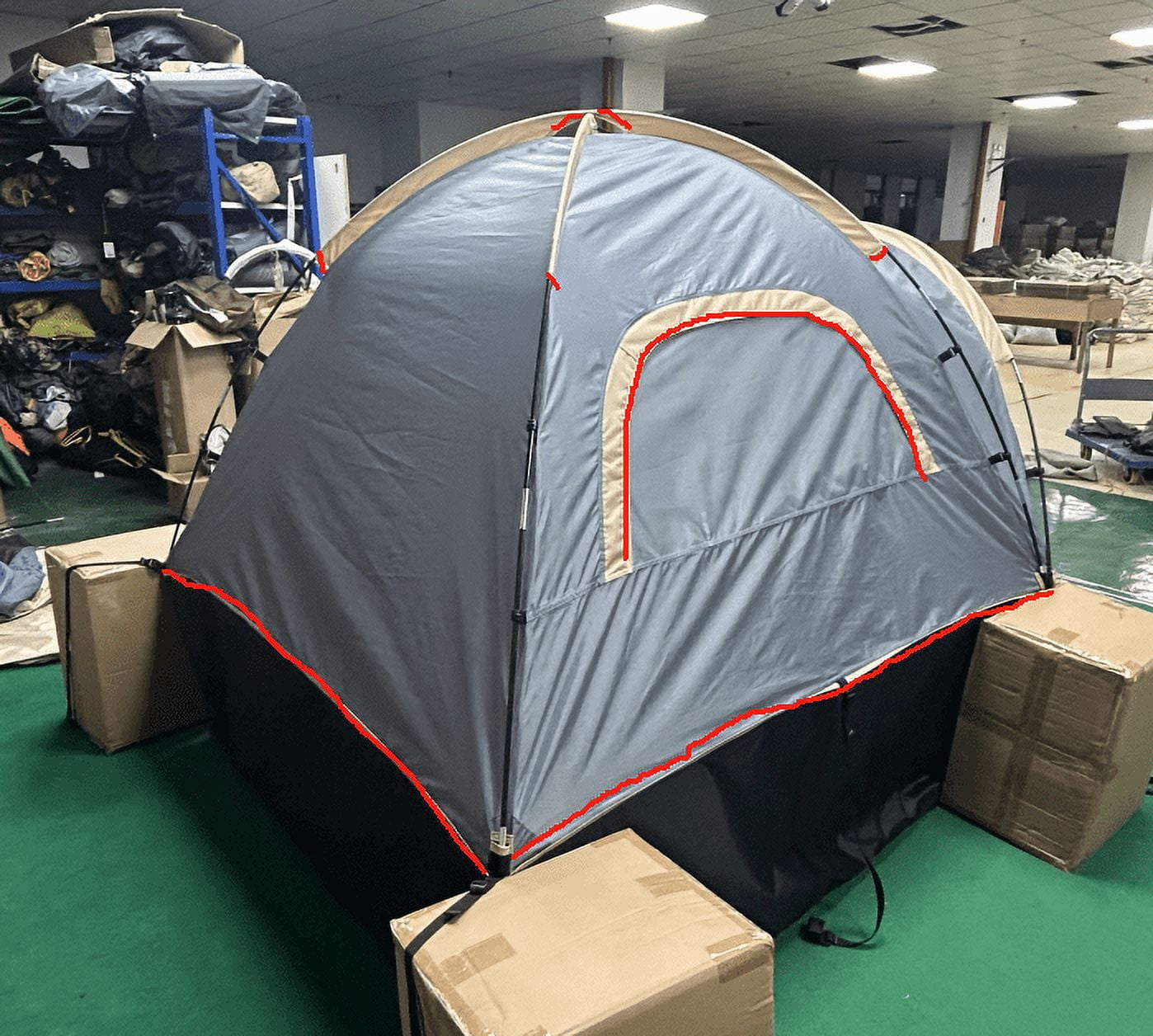 Camping Tent 2/3/4 Person, Waterproof Windproof Double Layer with Rainfly, Easy Setup for Backpacking, Hiking, Mountaineering, Outdoor