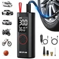 thumbnail interactive-video image 1 of NEXPOW Tire Inflator Portable Air Compressor, 150PSI Air Pump for Car Tires with Auto Shut-Off, Emergency LED Light, 1 of 10