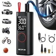 NEXPOW Tire Inflator Portable Air Compressor, 150PSI Air Pump for Car Tires with Auto Shut-Off, Emergency LED Light