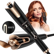 NEXPURE Curling Iron, Automatic Rotating Hair Curler with 1 Ceramic Barrel, Professional Curling Wand, Gold