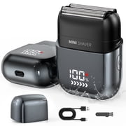 NEXPURE Electric Razor for Men, Foil Shaver for Men with 2 Floating Blades LED Display IPX7 Waterproof Portbale Travel Lock, Beard Trimmer for Travel & Home