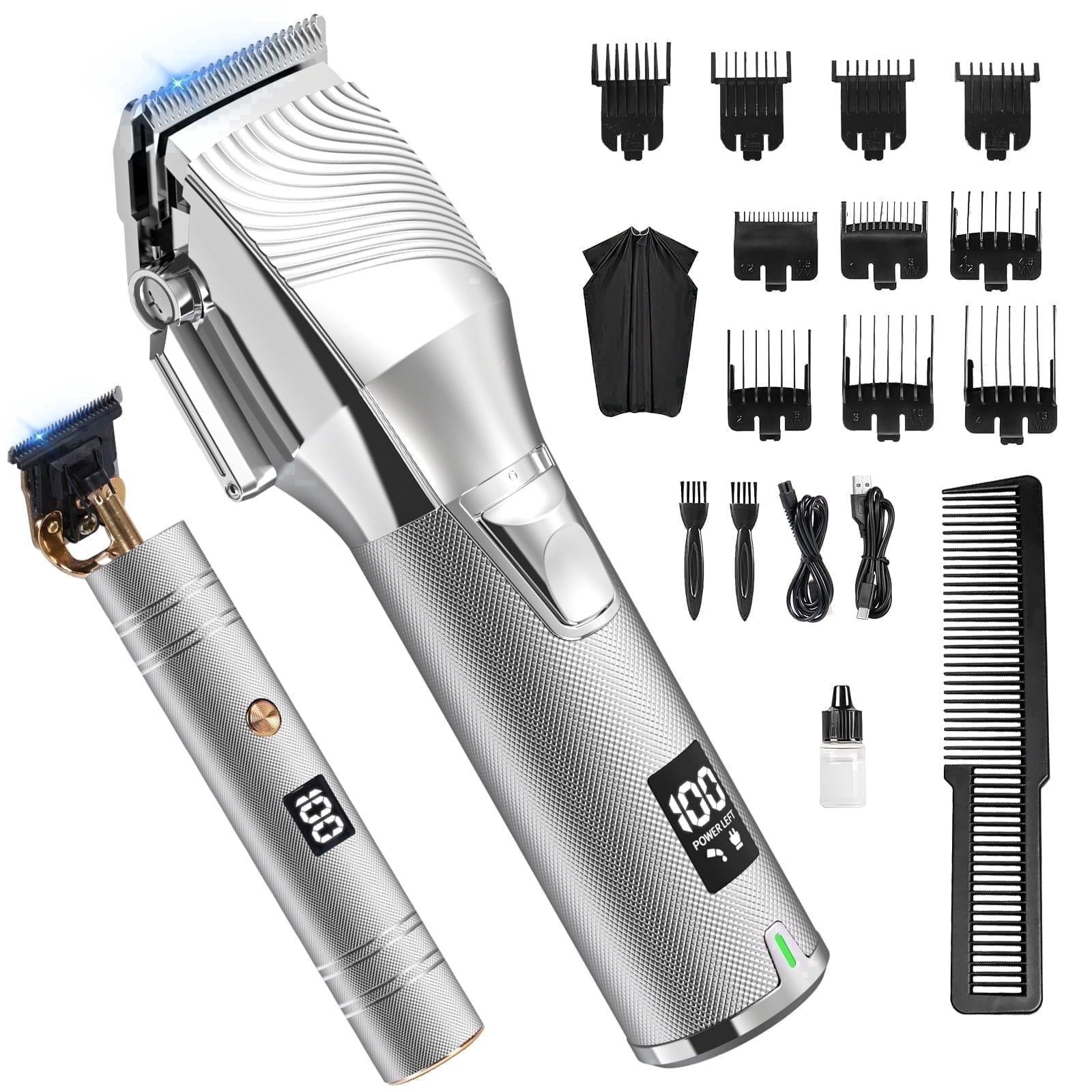 NEXPURE Hair Clippers for Men, Cordless Hair Clipper and Beard Trimmer Set with LCD Display, Professional Grooming Kit for Home Haircuts