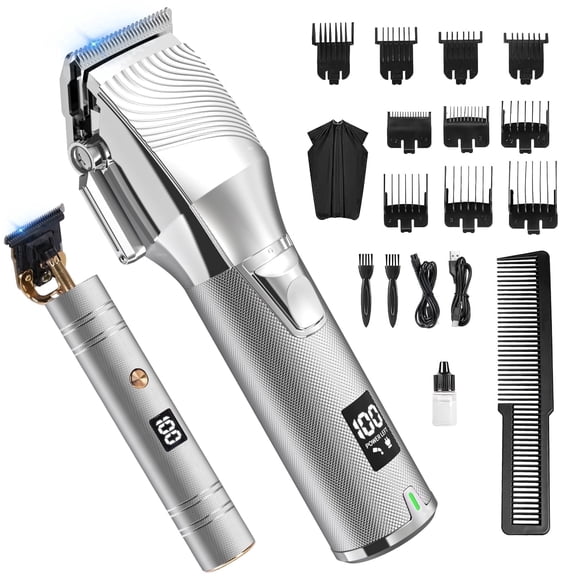 NEXPURE Hair Clippers for Men, Cordless Hair Clipper and Beard Trimmer Set with LCD Display, Professional Grooming Kit for Home Haircuts