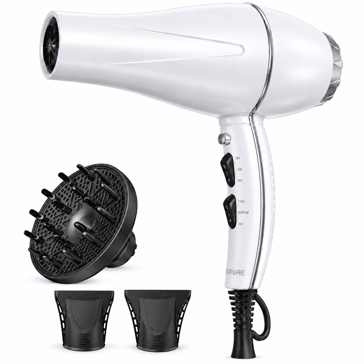 NEXPURE Hair Dryer, 1875W Ionic Blow Dryer, Fast Drying with