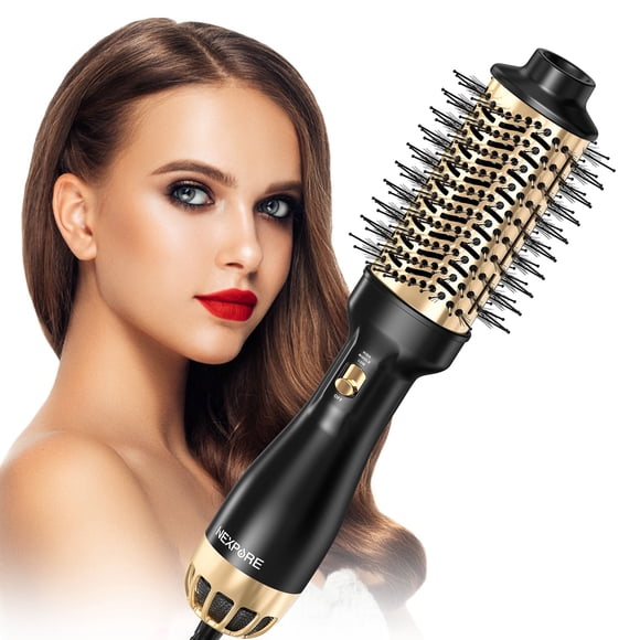 NEXPURE Hair Dryer Brush, 4 in 1 Blow Dryer Brush with Negative Ion Anti-Frizz Ceramic Titanium Barrel Hot Air Brush for Hair Styling
