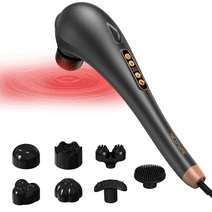 NEXPURE Handheld Massager - Deep Tissue Soothing Massager for Muscles, Neck, Back, Shoulder, Leg Pain Relief - Corded Electric Percussion Full Body Massager, Black