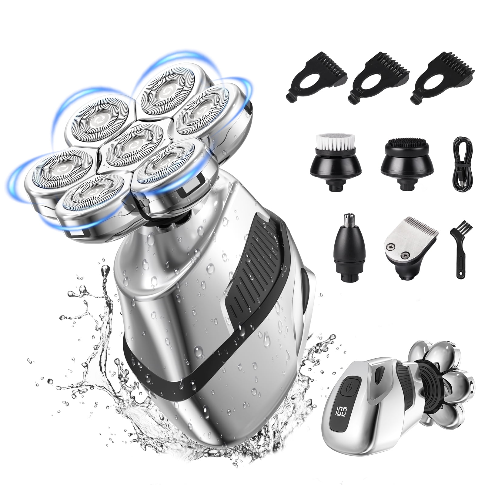 NEXPURE Head Shavers,7D Head Shaver 5 in 1 Bald Head Shavers for Men