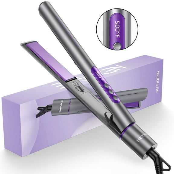 NEXPURE New Upgrade Ionic Flat Iron ,  Fast Heating Professional Salon 2-in-1 Ceramic Hair Straightener and Curler,Dual Voltage for Travel