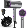 thumbnail interactive-video image 1 of NEXPURE New Upgrade Professional Ionic Hair Dryer, 2000W Powerful Blow Dryer with Diffuser and Concentrator Attachments, Suitable for Home and Travel, Purple, 1 of 10