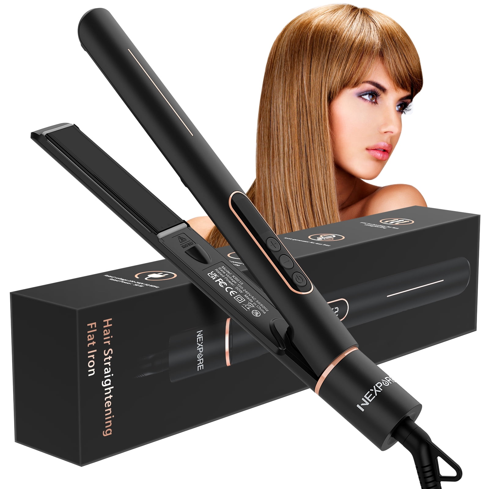 Bcway Professional Hair Straightener, 2.16' Extra-Large Floating Titanium Flat  Iron for Hair, 30s Instant Heating Straightening Iron with 5 Adjustable  Temp, Anti-Static Hair Iron for All Hair Types : Amazon.in: Beauty