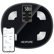 NEXPURE Smart Bathroom Scale for Body Weight ,VA Digital Display, Body Fat Scale with BMI , Bluetooth, Battery, 15 Body Health Data Analysis with App, 400 lbs