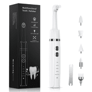 NEXPURE Tooth Polisher, Rechargeable Tooth Whitening Kit for Teeth Cleaning and Whitening, 5 Speeds, 5 Brush Heads,Gift for Women Men
