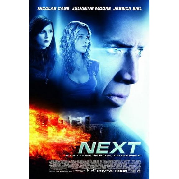 NEXT (2007) - Original Authentic Movie Poster - 27x40 - ROLLED - D/S - Nicolas Cage - Julianne Moore - Jessica Biel - Thomas Kretschmann