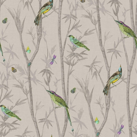 NEXT Chinoiserie Bird Trail Natural Wallpaper