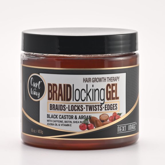 NEXT IMAGE - Braid Locking Gel [Black Castor & Argan] 16 oz