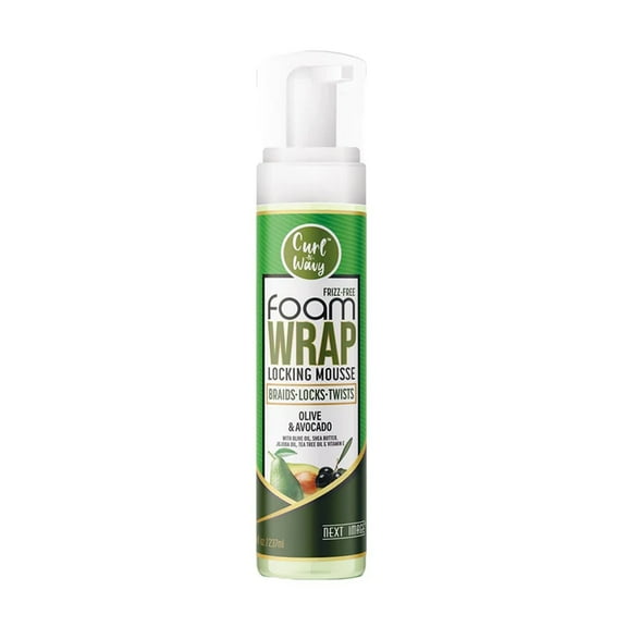 NEXT IMAGE Curl & Wavy Foam Wrap Locking Mousse Olive & Avocado 8 oz