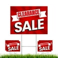 thumbnail image 1 of NEXT LEVEL SIGNS | Clearance Sale Yard Signs | Double Sided 24 W x 18 H Inches | Metal Ground Step H-Stake 24" x 10" | Made in the USA (Pack of 5), 1 of 6