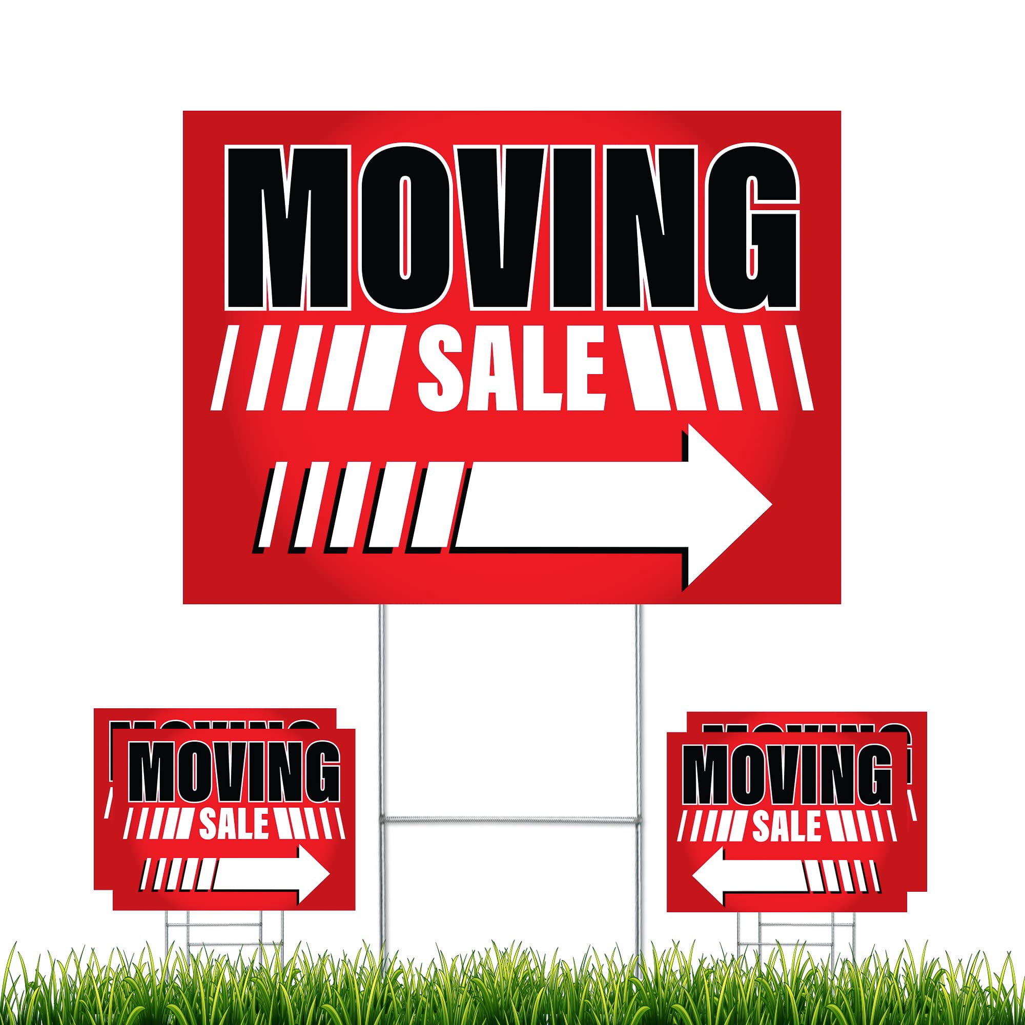 Shop Sign Moving NEXT LEVEL SIGNS | Moving Sale Yard Signs | Double Sided 24 W x 18 H ...