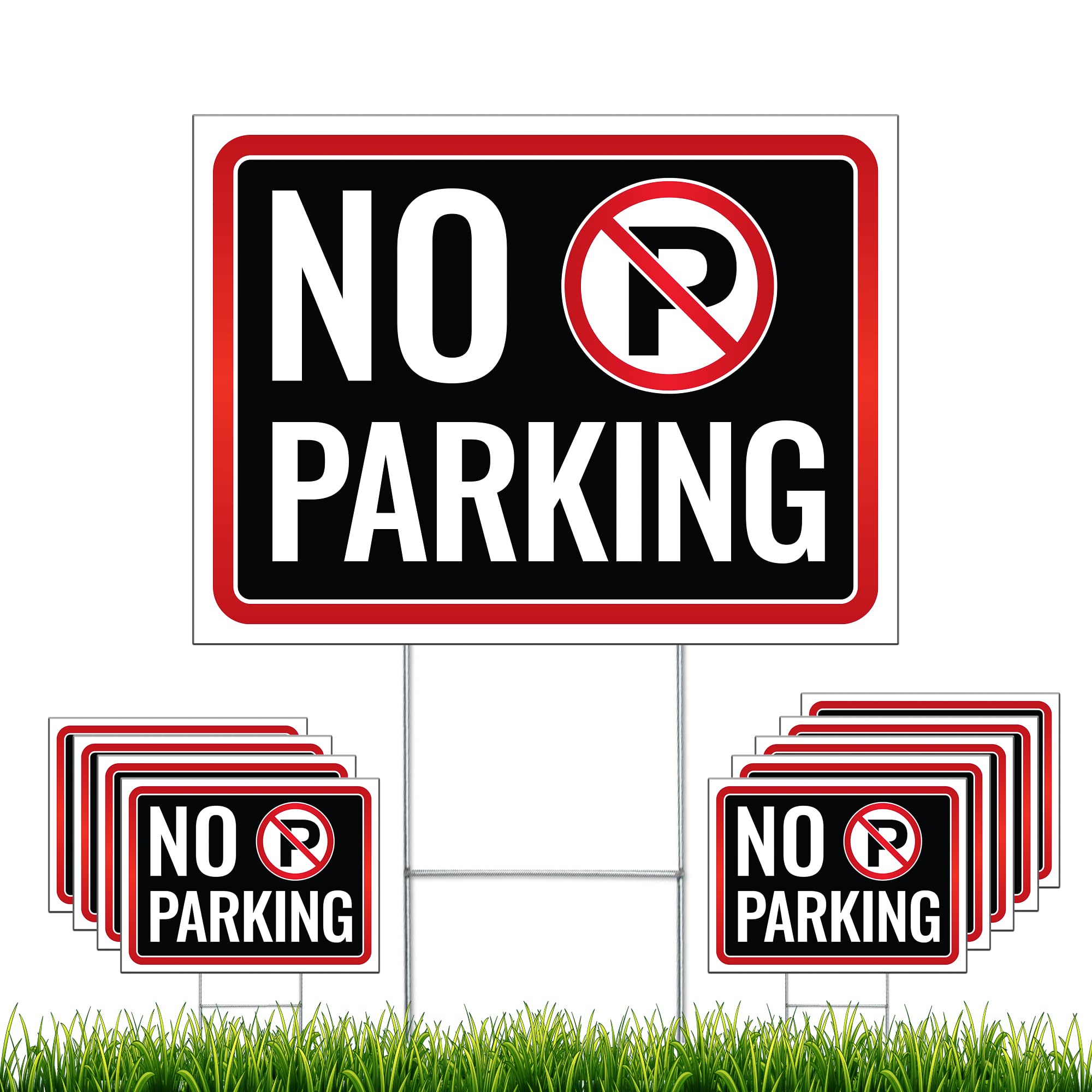 NEXT LEVEL SIGNS | No Parking Yard Signs | 24 W x 18 H Inches | Metal ...