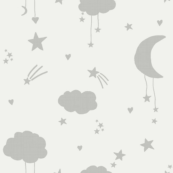 NEXT Moon and Stars Grey Wallpaper