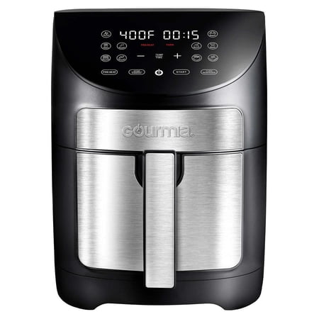 NEXTGRADE Gourmia 7 qt Digital Air Fryer, Black-Digital Dual Time and Temperature Control