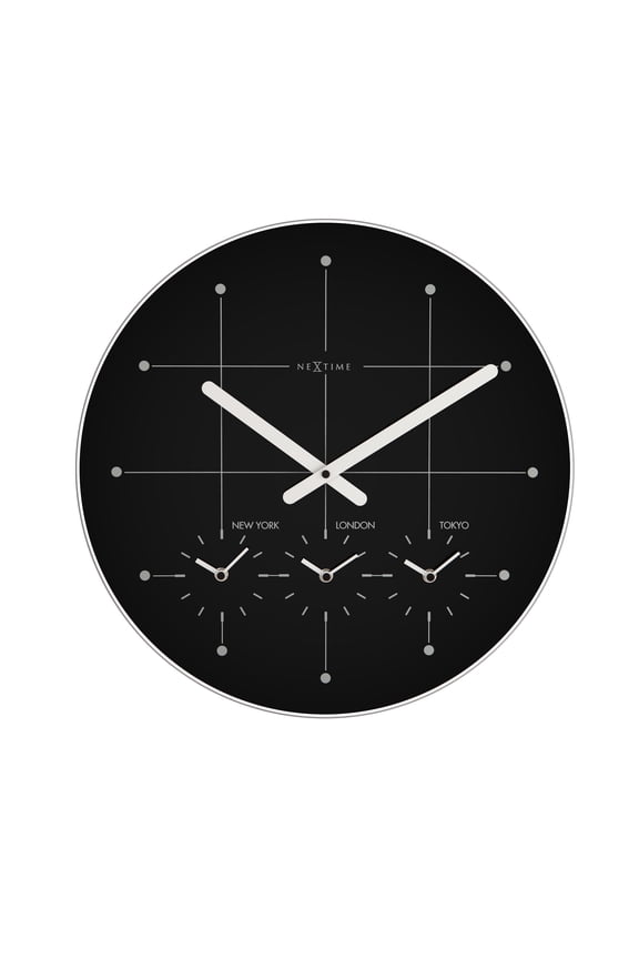 WALL CLOCK BIG CITY TIME ZONES