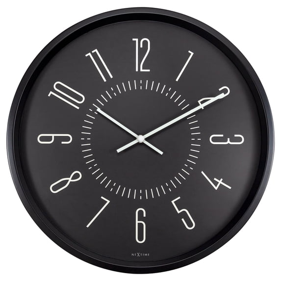NEXTIME WALL CLOCK LUMINOUS - BLACK