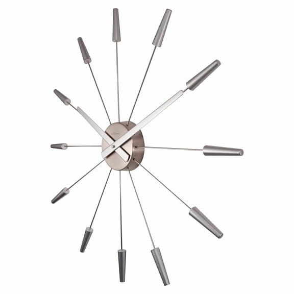 NEXTIME WALL CLOCK PLUG INN - SILVER