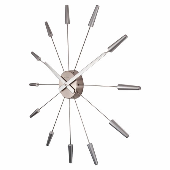 NEXTIME WALL CLOCK PLUG INN - SILVER