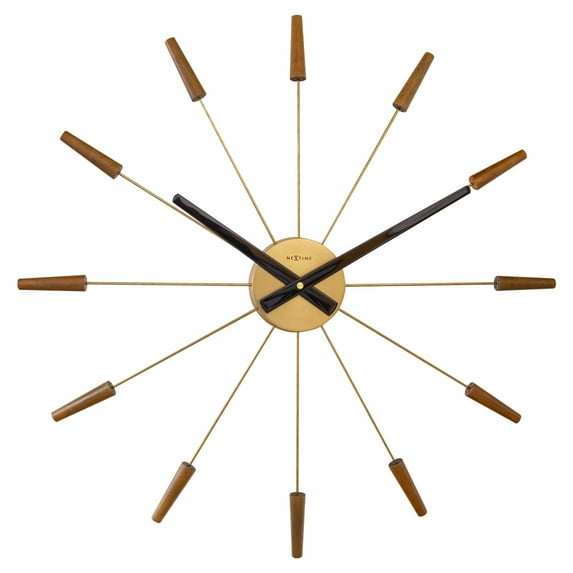 NEXTIME WALL CLOCK PLUG INN - WALNUT