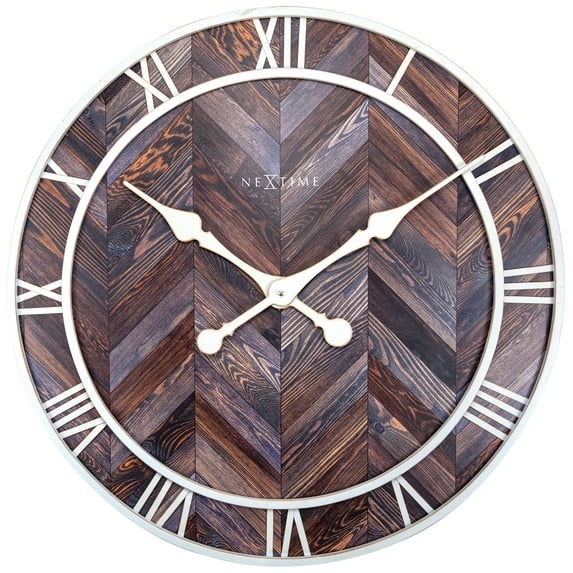 NEXTIME WALL CLOCK ROMAN VINTAGE DARK