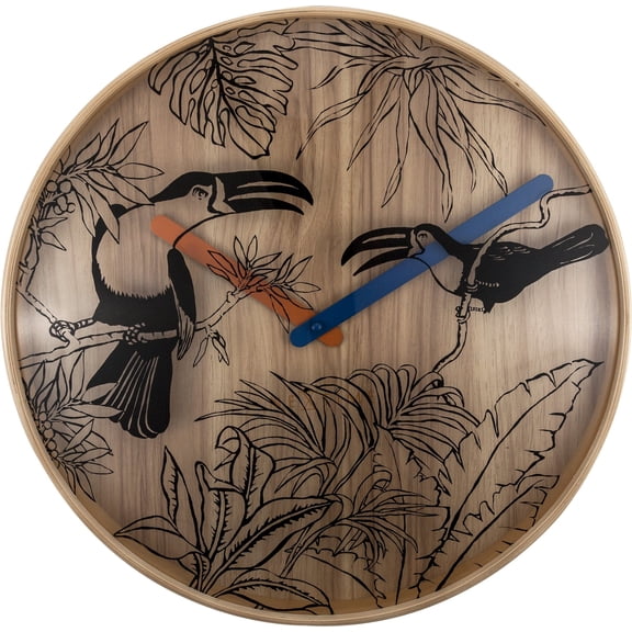 NEXTIME WALL CLOCK TROPICAL BIRDS